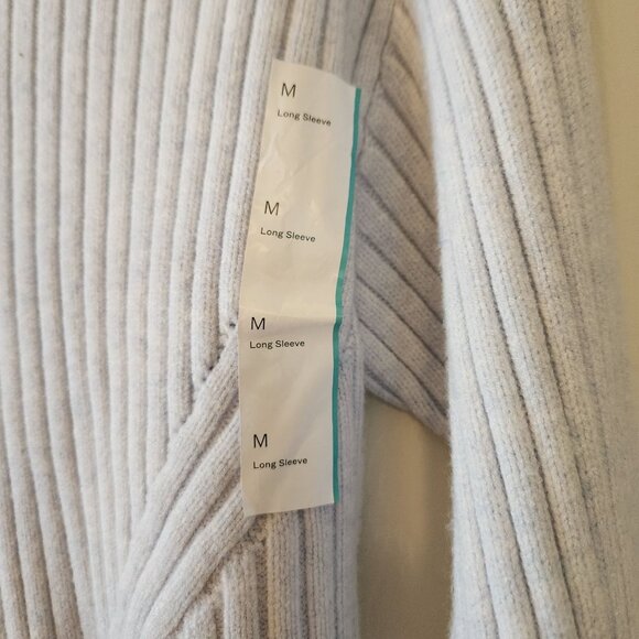 Wild Fable Womens Cropped Ribbed Knit Cardigan Zip Front Sz M Light Blue NWT - Picture 4 of 11